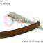 Barber razor with wooden handle