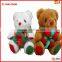 Factory direct sale cute plush toys christmas santa claus with leather hammer