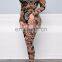 Europe And America Grenadine Printing Sexy Perspectivity Jumpsuits