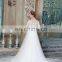 ED Off Shoulder Short Sleeve Lace Appliques Ivory Tulle A Line Women Wedding Dress