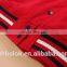 Latest style lady varsity jacket melton wool PU leather sleeves baseball jacket