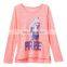 Children Latest Dress Style, Girls 7- 16 High-Low Long Sleeve Graphic Design Tee