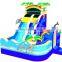 commercial grade inflatable water slide Tropical paradise water slide with pool