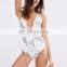 2018 Latest Design Deep Neck Custom Sublimation Print Women Sexy One Piece Swimwear