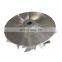 TD05H 20G 49179-43400 52.56/68.01mm 6+6 Blades Reverse Turbo Performance Design Aluminum 2618/milling/billet Compressor Wheel