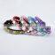 Strong PU leather small dog cat collar rhinestones studded handsome