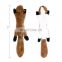 Durable Stuffingless Plush Squeaky Dog Chew Toy Set Dog Toys with Squeakers
