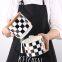 Creative Geometry Rhombus Square Black White Grid Ceramic Canisters Suit For Tea Coffee Sugar