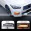 2PCS Car Front LED Daytime Running Light DRL Signal Light Lamp For Infiniti Q50 Sport Model 2014-2019 261354GA1A 261304GA0A