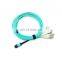 10meters 12 Cores MPO to LC Male OM3 Fan Out Fiber Optic Patch cord mpo to lc fanout mpo to lc duplex fiber patch cord