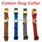 Wholesale fashion cotton dog collar with metal buckle accept custom color durable and washable collar for dog
