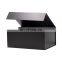 Customised clothing shop retail packaging square black apparel packing boxes wholesale