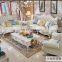 Foshan Factory Wholesale Classic Antique Solid Wood Carved Leather Couch Living Room Sofas Set