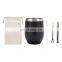 Wholesale stainless steel wine mug 12oz egg tumbler shape wine double wall vacuum insulated cup with lid red wine tumbler mugs