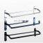 Wall Mount Space Aluminum Towel Racks Bathroom Towel Rack No Punching Bathroom Shelf for Home and Hotel