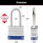 long shackle waterproof lock laminated padlock with galvanized or nickel plated finish