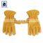 Palm Patch - Split Special Additions Golden Yellow Color Leather Gloves Supplier