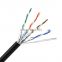 New Product Indoor Communication Cable Lan Cable U-FTP Cat6a Cable 4 Pairs with Shielded and Ground Wire