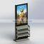 42" digital photo frame stand exhibition flooring free standing tv stand kiosk mall display multimedia lcd advertising player