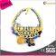 Colorful Handmade Rhinestones And Alloy Flowers Necklace Accessories