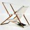 XZ Shape Wooden Folding Beach Chair With Sunshade