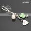 Custom Movie Theme Acrylic Four Leaf Clover Pendant Jade Bead Metal Heart Shaped Film Souvenir Mobile Phone Strap