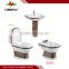 Chaozhou ceramic decorated two piece toilet color toilet set