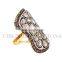 14K Gold Rose Cut Diamond Ring, 925 Sterling Silver Jewelry Unique Diamond Ring Engagement Ring Jewelry Wholesale Supplier Jewel