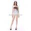 Women Tassel Printed Lips Sleeveless Low O-neck Slim Tanks