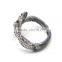 Wholesale Men Vintage Silver Plated Zinc Alloy Cobra Snake Skin Bracelets With Diamond