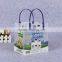 beverage pp plastic packaging bag plastic tote bag custom shape transparent packaging bag for drink