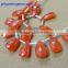 Carnelian Faceted Elongated Pyramid 8*15 mm 74 cts Faceted Elongated Pyramid 6" Strand length Natural gemstones
