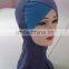 Color splice cotton Muslim headscarf , easy and fashion