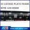 European 2x LED Light Plastic License Plate Frame