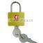 High quality TSA factory luggage lock 35mm small TSA padlock with key