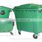 industrial large hdpe 1100l wheelie bin with wheels