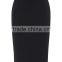 2015 Latest Women Fashion Petite Black Pencil Skirt