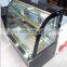 Bakery display cake refrigerated cabinet with marble base