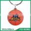China Supplier metal souvenir soccer basketball printed sports keychain