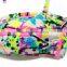 RELLECIGA Hottest Neon Color Doodle Print Bandeau Top Bikini Set with Removable Ties at Neck