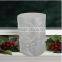 white embossed electric wax led pillar candle