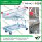 hot sale 2 layer supermarket cargo trolley
