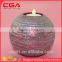 Round glass candle stand,painting glass candle holder for home decorations