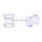 Ipink 10 Pairs Transparent Acrylic Hollow Saddle Plug Flesh Tunnel Earlet - Available in Low & Giant Gauges