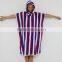 100% cotton plain terry Adult hooded towel for changing clothes hooded surf poncho towel