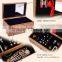 Antique high quality Retro wood jewellery box with mirror