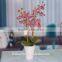 real touch decorative simulation blossom purple orchids flower in pots