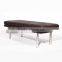 Office bench seating Barcelona bench leather upholstered living room bench