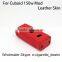 Unique Design Red PU Leather Case FOR Cuboid 150w Box TC 60W Mod 5 color choice