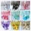 Popular 5/8''fold over elastic tie by yard, wholesale custom printed foil golden clover shiny hair tie headdress